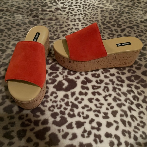 Nine West red slides excellent condition - Picture 5 of 7